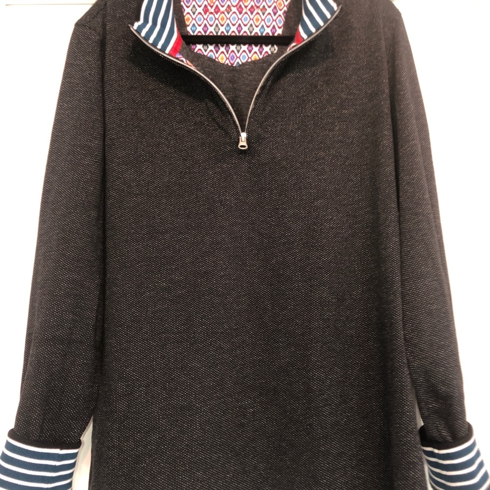 Robert Graham black XL quarter zip sweater shirt.